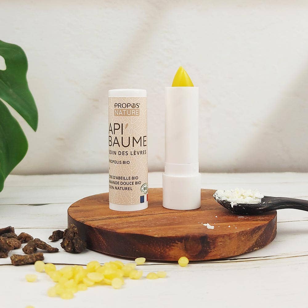 Bálsamo Labial Api'Baume com Própolis, Cera de Abelha e Óleos Biológicos