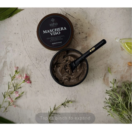 Máscara Facial com Ghassoul, Rosa Indiana e Óleo de Argão Biológico