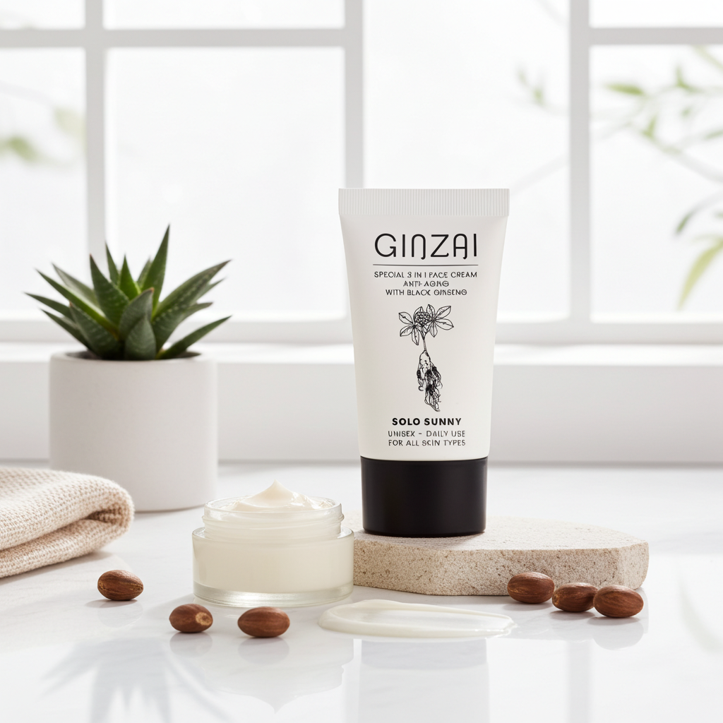 Creme facial 3 em 1 Solo Sunny — cosmética natural Nõma
