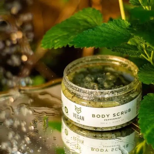 Esfoliante Corporal de Menta com Karité, Jojoba e Óleo de Grainha de Uva