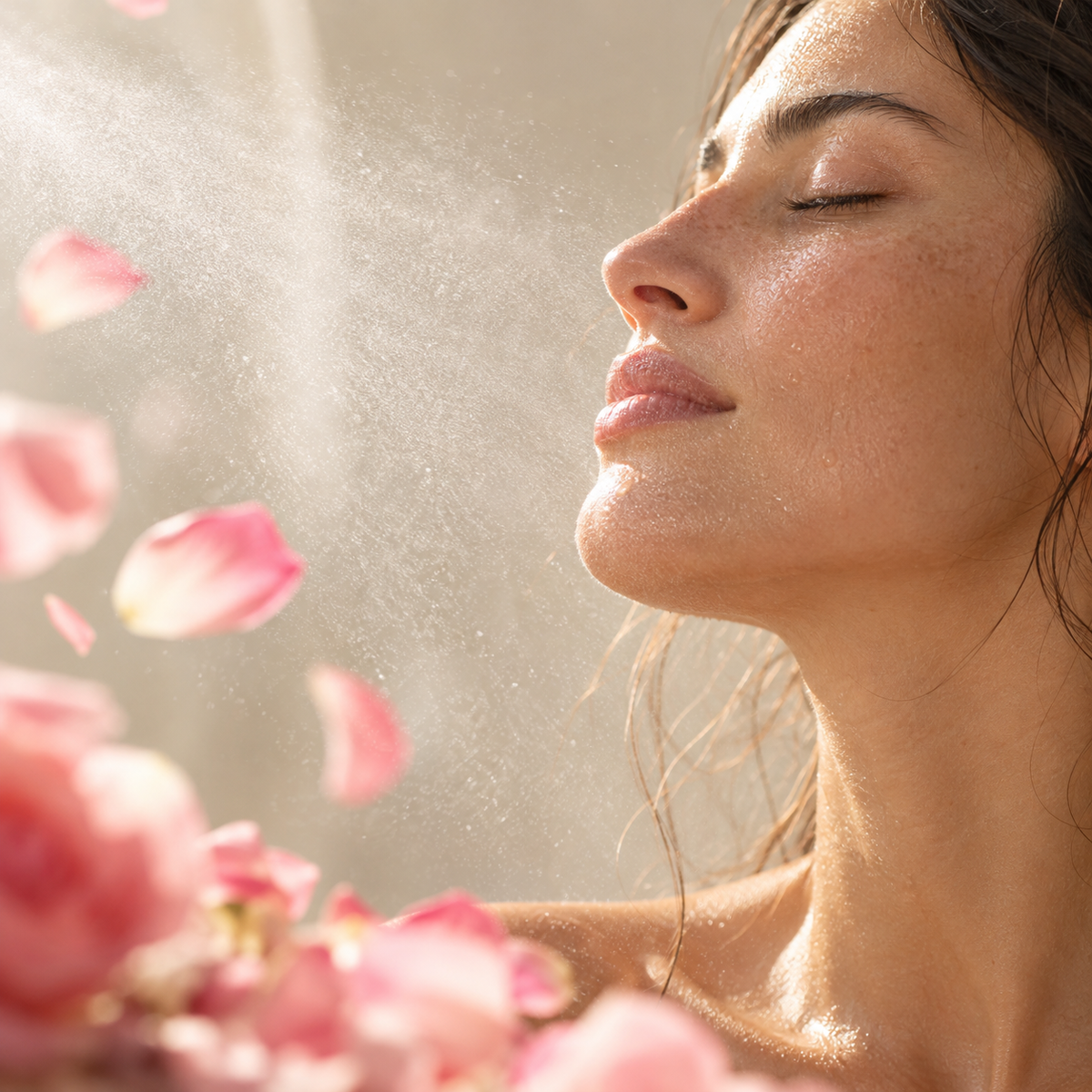 Contexto de utilização — Água de Rosa Damascena Biológica como bruma facial
