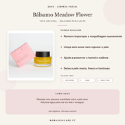 Benefícios e modo de uso — Bálsamo de Limpeza Suave Flor do Prado · USVA
