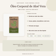 Benefícios e modo de uso — Barra de Óleo Corporal para Bebé e Criança com Aloé Vera · HappySoaps