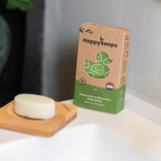 Detalhe e escala — Barra de Óleo Corporal para Bebé e Criança com Aloé Vera · HappySoaps · 60 g