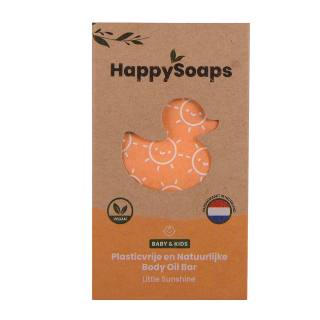 Barra de Óleo Corporal para Bebé e Criança com Jojoba e Cacau · HappySoaps · 60 g