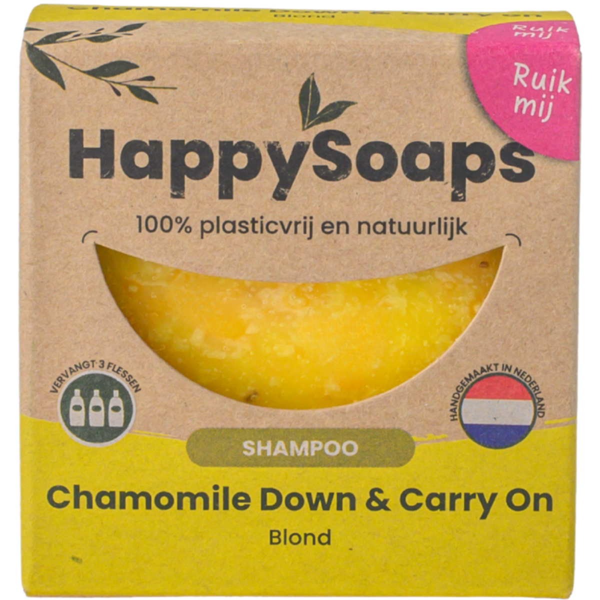 Champô Sólido com Aroma de Camomila para Cabelo Louro · HappySoaps · 70 g