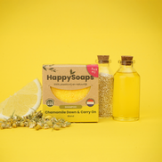 Champô Sólido com Aroma de Camomila para Cabelo Louro — ambiente · HappySoaps