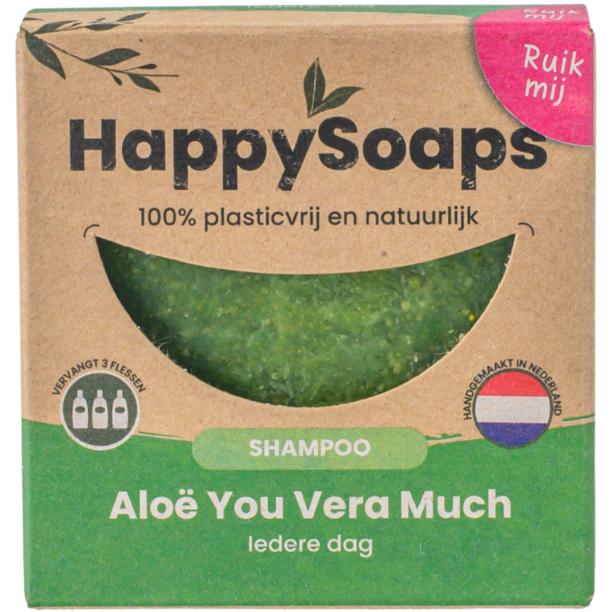 Champô Sólido de Aloé Vera para Uso Diário · HappySoaps · 70 g