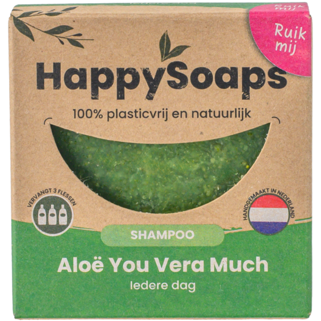 Champô Sólido de Aloé Vera para Uso Diário · HappySoaps · 70 g