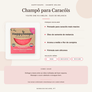 Benefícios e modo de uso — Champô Sólido para Caracóis com Óleo de Semente de Melancia · HappySoaps