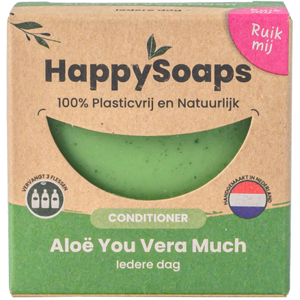 Condicionador Sólido de Aloé Vera com Manteiga de Karité · HappySoaps · 65 g