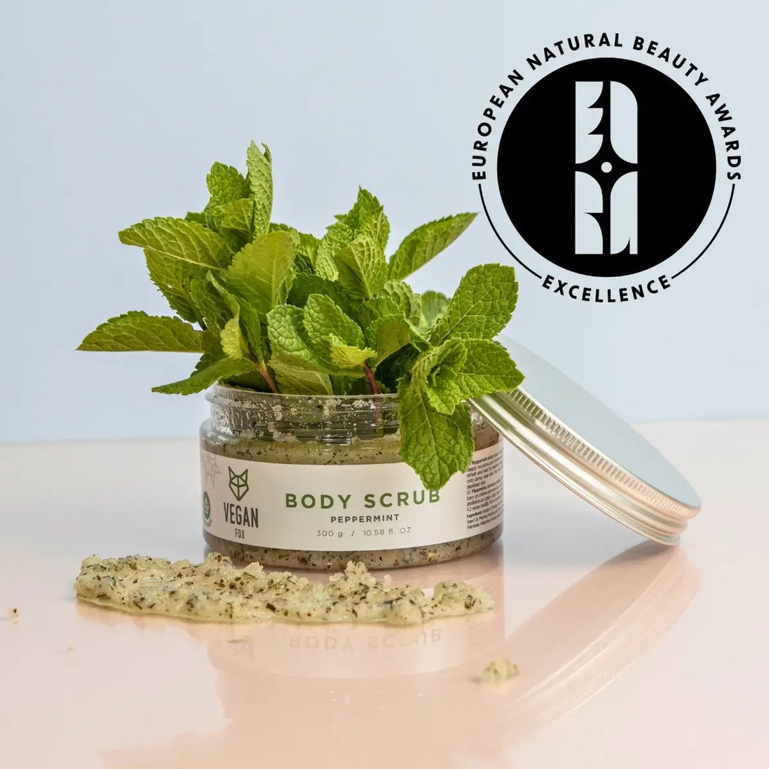 Esfoliante Corporal de Menta com Karité, Jojoba e Óleo de Grainha de Uva