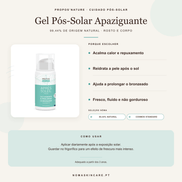 Benefícios e modo de uso — Gel Pós-Solar Apaziguante com Aloé Vera, Lavanda e Malva · Propos'Nature
