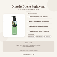 Benefícios e modo de uso — Óleo de Duche Mahayana · TREATMENTS