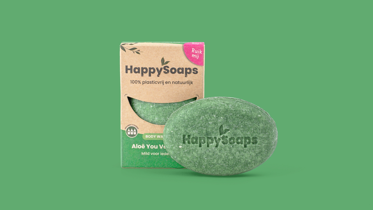 Detalhe da barra — Sabonete Corporal de Aloé Vera para Uso Diário · HappySoaps