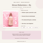 Benefícios e modo de uso — Sérum Facial de Ácido Hialurónico com Pró-Vitamina B5 · EWALI BEAUTY