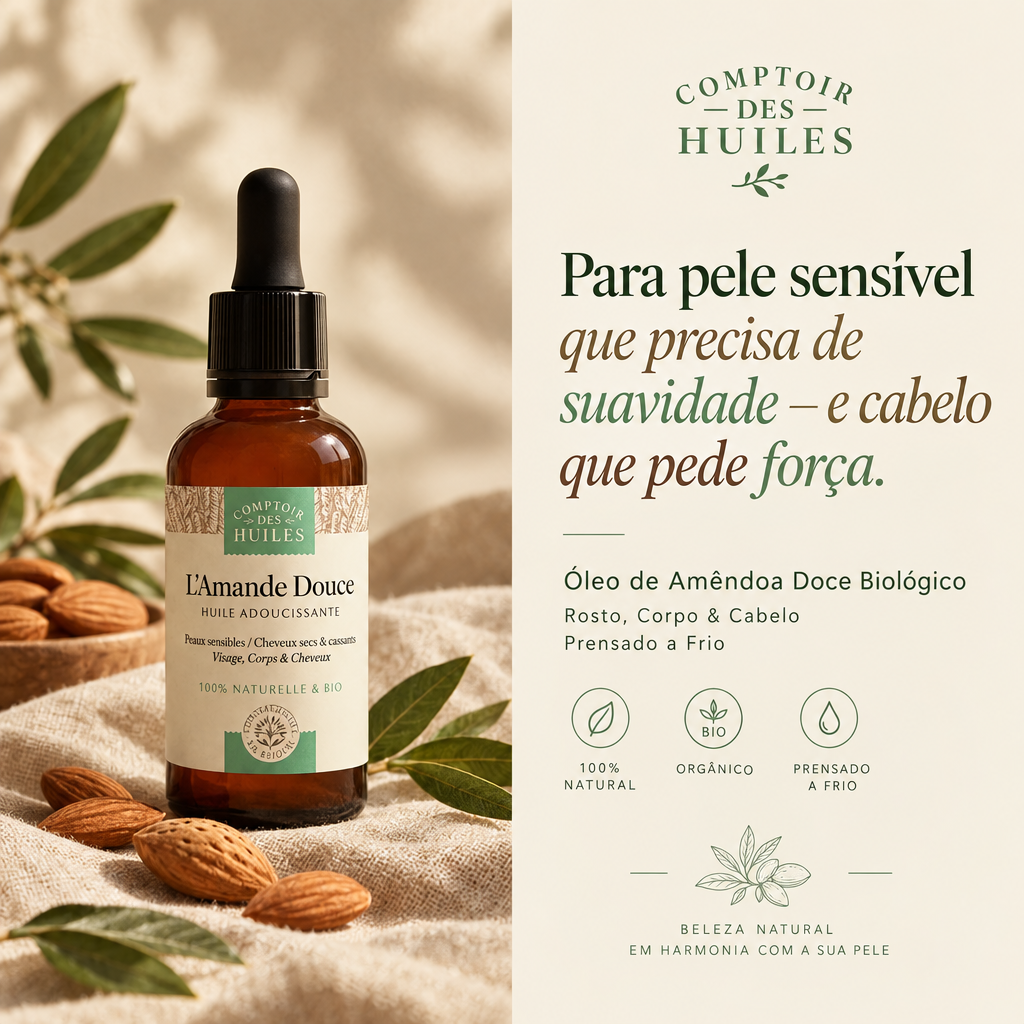 Informação complementar — Óleo de Amêndoa Doce Biológico · COMPTOIR DES HUILES
