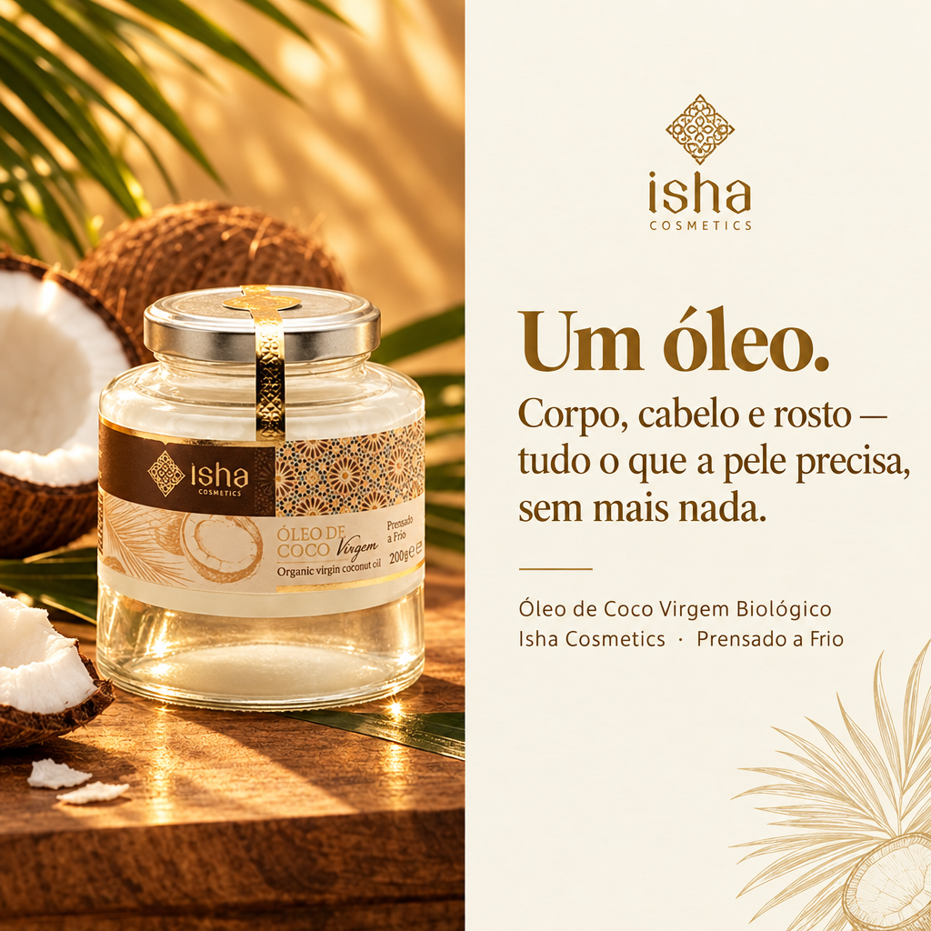 Informação complementar — Óleo de Coco Virgem Biológico · ISHA